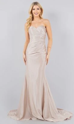 Cinderella Couture Long Formal Dress 8083j -SIMPLY DRESS SALE 8083J Champagne 1