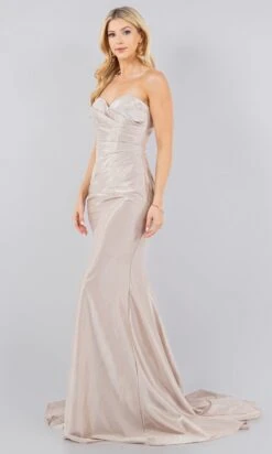 Cinderella Couture Long Formal Dress 8083j -SIMPLY DRESS SALE 8083J Champagne 4