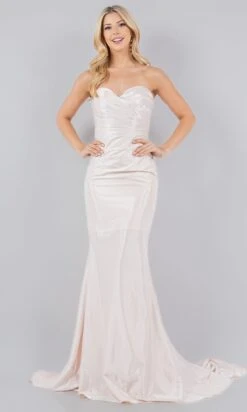 Cinderella Couture Long Formal Dress 8083j -SIMPLY DRESS SALE 8083J Ivory 2