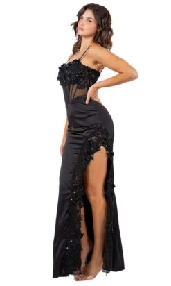 Cinderella Couture Long Formal Dress 8085j -SIMPLY DRESS SALE 8085J blk 4