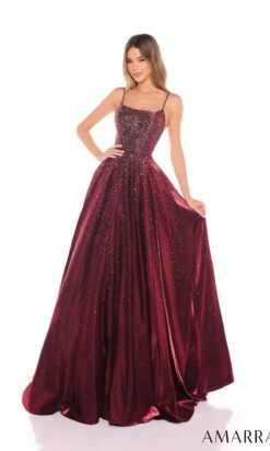 Amarra Long Formal Dress 87292 11 Amarra Long Formal Dress 87292 -SIMPLY DRESS SALE 87292Wine long prom dress