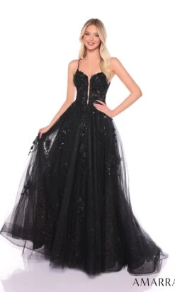 Amarra Long Formal Dress 88086 -SIMPLY DRESS SALE 88086Black a