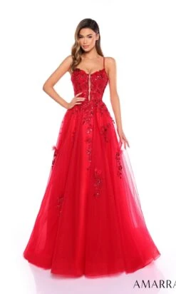 Amarra Long Formal Dress 88086 -SIMPLY DRESS SALE 88086Red