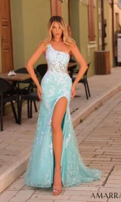 Amarra Long Formal Dress 88300 -SIMPLY DRESS SALE 88300Aqua a long prom dress