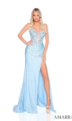 Amarra Long Formal Dress 88311 -SIMPLY DRESS SALE 88311LightBlue long prom dress