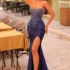 Amarra Long Formal Dress 88360 -SIMPLY DRESS SALE 88360Navy a long prom dress