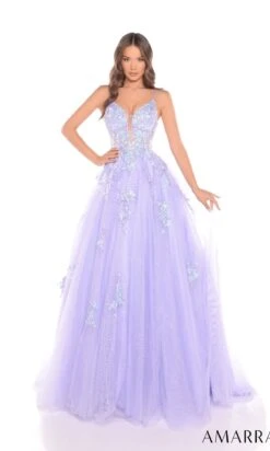 Amarra Long Formal Dress 88370 -SIMPLY DRESS SALE 88370Periwinkle long prom dress
