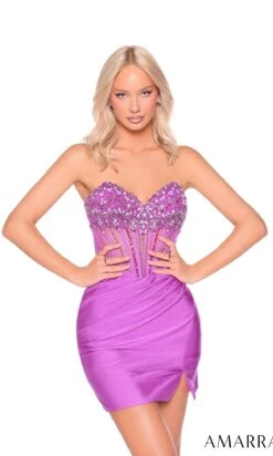 Amarra Short Party Dress 88945 -SIMPLY DRESS SALE 88945Magenta