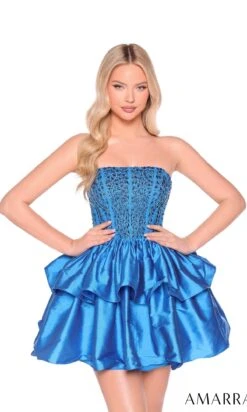 Amarra Short Party Dress 88952 -SIMPLY DRESS SALE 88952Peacock a