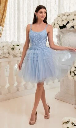 Ladivine Short Party Dress 9310 -SIMPLY DRESS SALE 9310 blue