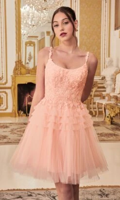 Ladivine Short Party Dress 9310 -SIMPLY DRESS SALE 9310 blush 2