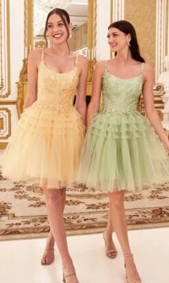 Ladivine Short Party Dress 9310 -SIMPLY DRESS SALE 9310 champ sage 1
