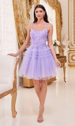 Ladivine Short Party Dress 9310 -SIMPLY DRESS SALE 9310 lavender