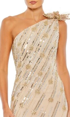 Mac Duggal Long Formal Dress 93739 -SIMPLY DRESS SALE 93739 NudeGold CL