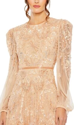 Mac Duggal Long Formal Dress 93930 -SIMPLY DRESS SALE 93930 Champagne CL