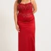 Faviana Long Plus-Size Formal Dress 9592 -SIMPLY DRESS SALE 9592 RED ALT long prom dress