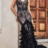 Andrea & Leo Long Formal Dress A1116 -SIMPLY DRESS SALE A1116 black