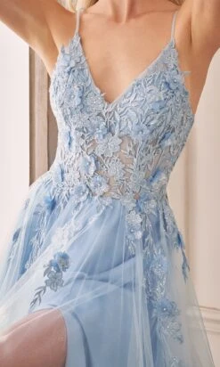 Andrea & Leo Long Formal Dress A1191 -SIMPLY DRESS SALE A1191 parisblue 3