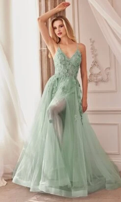 Andrea & Leo Long Formal Dress A1191 -SIMPLY DRESS SALE A1191 sage
