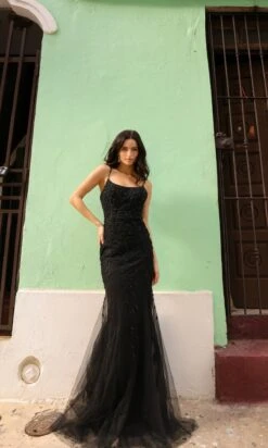 Formal Long Dress A1376 By Nox Anabel -SIMPLY DRESS SALE A1376BLACK 2