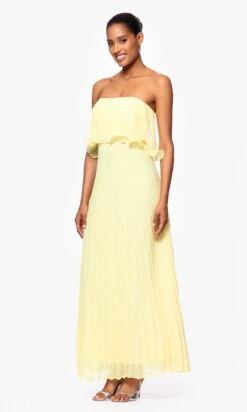 Betsy And Adam Long Formal Dress A27098 -SIMPLY DRESS SALE A27098 LEMON 2059