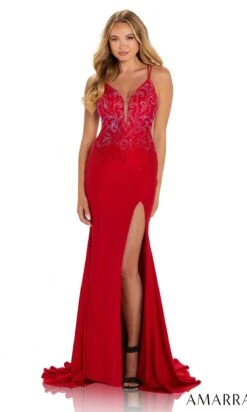 Amarra Long Formal Dress 20019 -SIMPLY DRESS SALE Amarra 20019 Red Dress a
