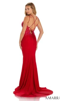Amarra Long Formal Dress 20019 -SIMPLY DRESS SALE Amarra 20019 Red Dress c