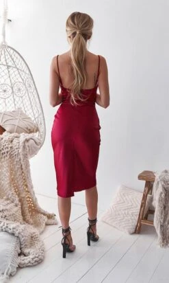 Aspen By Velvi Knee Length Cocktail Dress 37 Aspen By Velvi Knee Length Cocktail Dress -SIMPLY DRESS SALE Aspen Deep Red 3