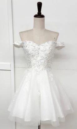 Chicas Short Party Dress C314 -SIMPLY DRESS SALE C314OFFWHITE 1