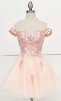 Chicas Short Party Dress C314 -SIMPLY DRESS SALE C314blush 1