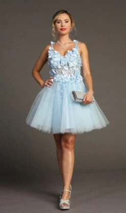 Chicas Short Party Dress C321 -SIMPLY DRESS SALE C321BABYBLUE 12