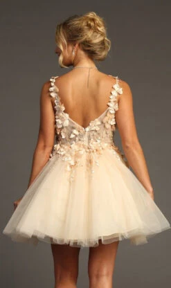 Chicas Short Party Dress C321 -SIMPLY DRESS SALE C321CHAMPAGNE 6