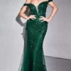 Ladivine Long Formal Dress CB096 -SIMPLY DRESS SALE CB096 emerald