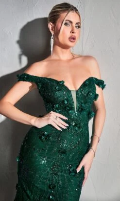 Ladivine Long Formal Dress CB096 -SIMPLY DRESS SALE CB096 emerald 1