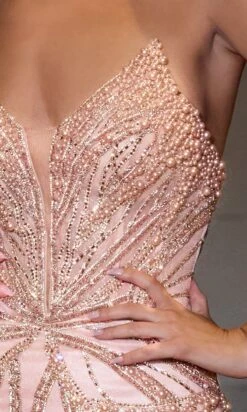 Ladivine Long Formal Dress CC0688 -SIMPLY DRESS SALE CC0688 ROSE GOLD 2