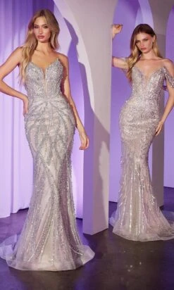 Ladivine Long Formal Dress CC0688 -SIMPLY DRESS SALE CC0688 SILVER NUDE CC0689 SILVER NUDE long prom dresses