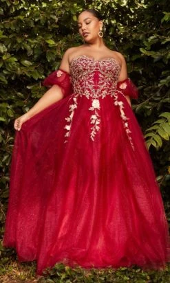 Long Formal Dress CD0191 By Ladivine -SIMPLY DRESS SALE CD0191C red