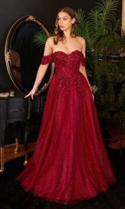 Long Formal Dress CD0198 By Ladivine -SIMPLY DRESS SALE CD0198 burgundy