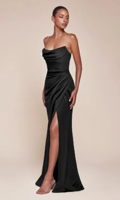 Ladivine Long Formal Dress CD355 -SIMPLY DRESS SALE CD355 BLACK