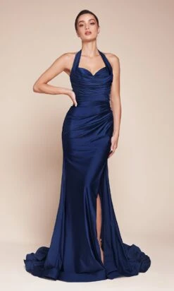 Ladivine Long Formal Dress CD796 -SIMPLY DRESS SALE CD796 NAVY
