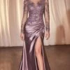 Ladivine Long Formal Dress CDS505 -SIMPLY DRESS SALE CDS505 DUSTY LAVENDER FRONT