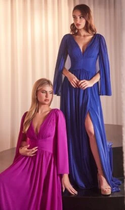 Ladivine Long Formal Dress CH028 -SIMPLY DRESS SALE CH028 ROYAL ORCHID 3