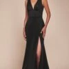 Ladivine Long Formal Dress CH395 -SIMPLY DRESS SALE CH395 BLACK