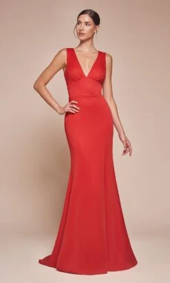Ladivine Long Formal Dress CH395 -SIMPLY DRESS SALE CH395 RED