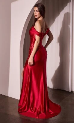 Ladivine Long Formal Dress J877 -SIMPLY DRESS SALE J877 RED BACK