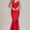 Affordable Simple Long Formal Dress K490 -SIMPLY DRESS SALE K490 RED 1