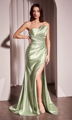 Ladivine Long Formal Dress KV1118 -SIMPLY DRESS SALE KV1118 sage FRONT
