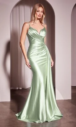 Ladivine Long Formal Dress KV1119 -SIMPLY DRESS SALE KV1119 sage front