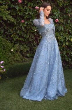 Andrea And Leo Long Formal Dress MA104 -SIMPLY DRESS SALE MA104 blue