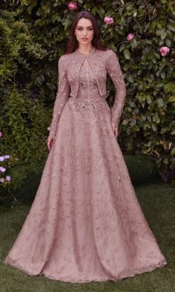 Andrea And Leo Long Formal Dress MA104 -SIMPLY DRESS SALE MA104 DUSTYROSE long prom dresses